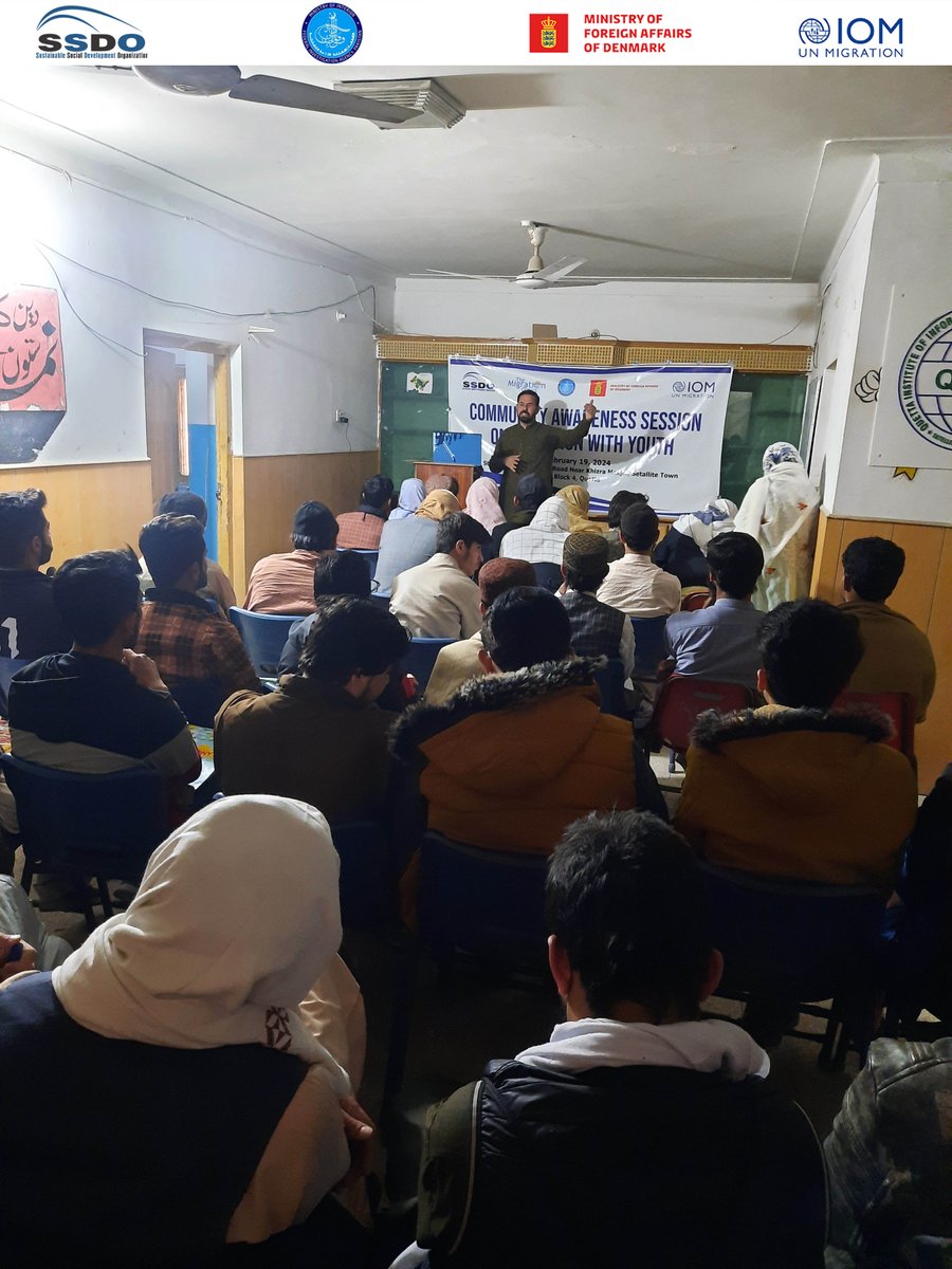 Empowering Quetta's Youth: With support from @DanishMFA @IOM_Pakistan collaborated with @SSDOPakistan and Federal Investigation Agency Pakistan, conducted an awareness-raising campaign with less educated Youth on the perils of Irregular Migration. Together we are building a…