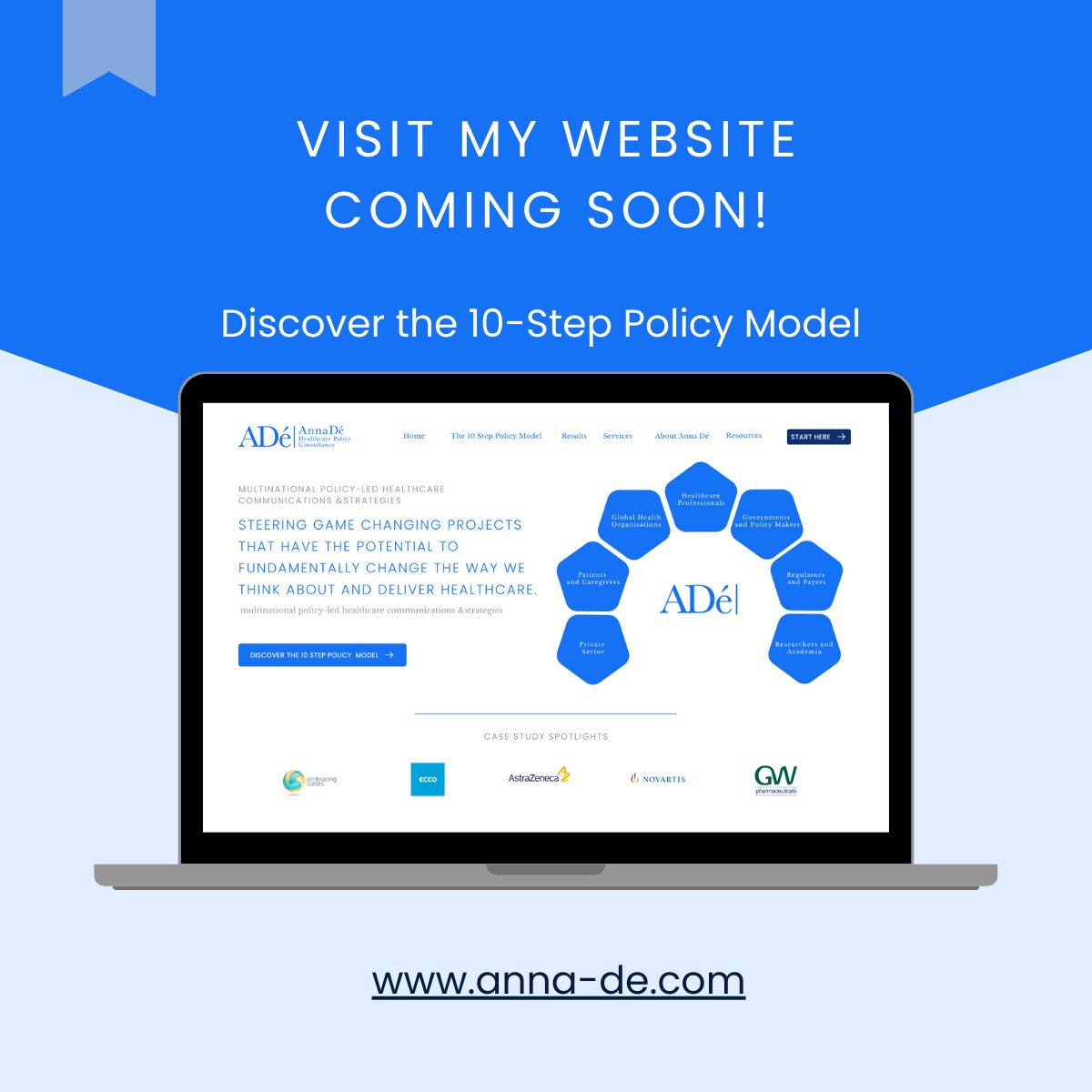 I am thrilled to announce that Anna Dé - Healthcare Policy Consultancy is gearing up for a major relaunch! Soon, we'll be unveiling our revamped website! Watch this space! anna-de.com #HealthcarePolicy #Consultancy #Relaunch