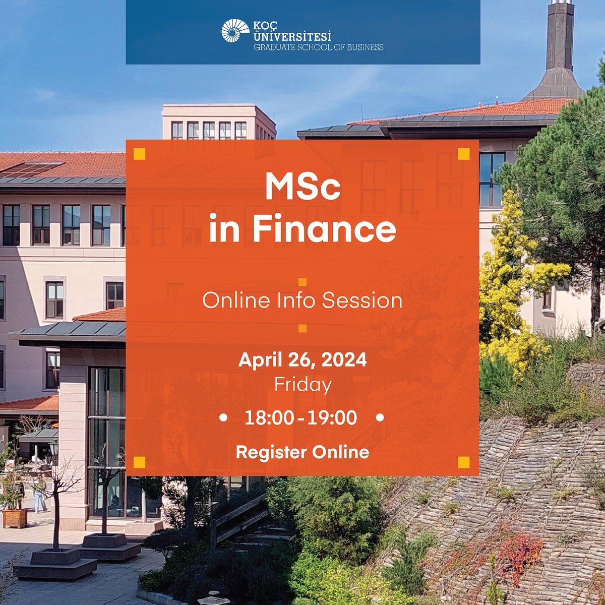 Join us for our MSc in Finance Information Session on Friday, April 26th! Don’t miss this opportunity to learn more about our program at 18:00 Istanbul Time. 📌 Registration Link: kocun.zoom.us/webinar/regist…