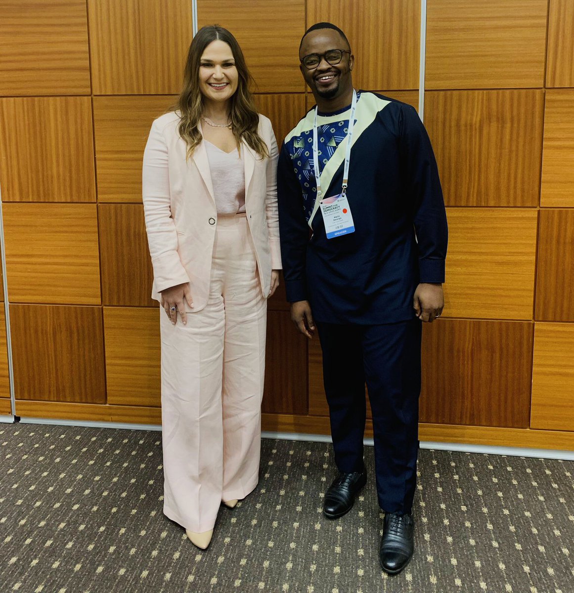 While on the sideline of the Summit for Democracy with special facilitation from the @CommunityofDem - had the time to engage with the Special Youth Envoy for the United States Abby Finkenauer @USGlobalYouth on matters of youth diplomacy in strengthening democracy.