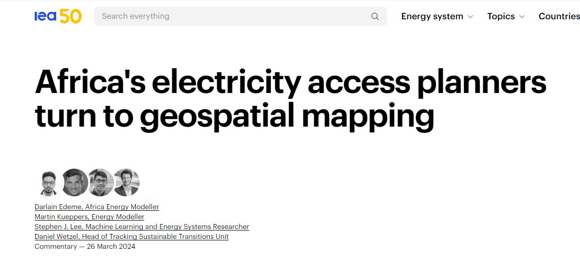 🌍⚡️Revolutionising energy access in Africa🚀 The @IEA in partnership with @PowerAfricaUS launched a new tool to support electricity planners in Africa. Read more: bit.ly/43PekRi