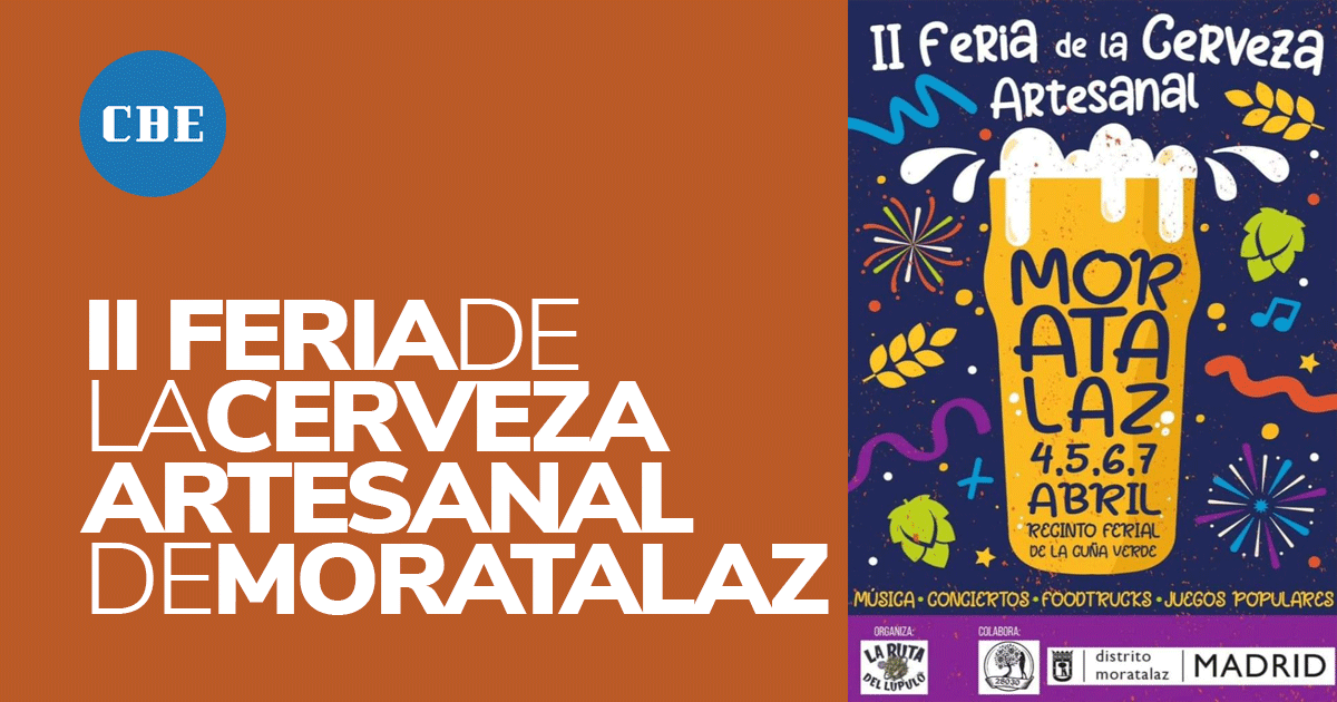 La II Feria de la cerveza artesanal de Moratalaz ya está aquí desde el 4 al 6 de abril #madrid
coronadespuma.es/ii-feria-de-la…

#cerveza #cervezaautentica #cervezaartesanal #cervezaartesana #birra #feriacervecera #coronadespuma