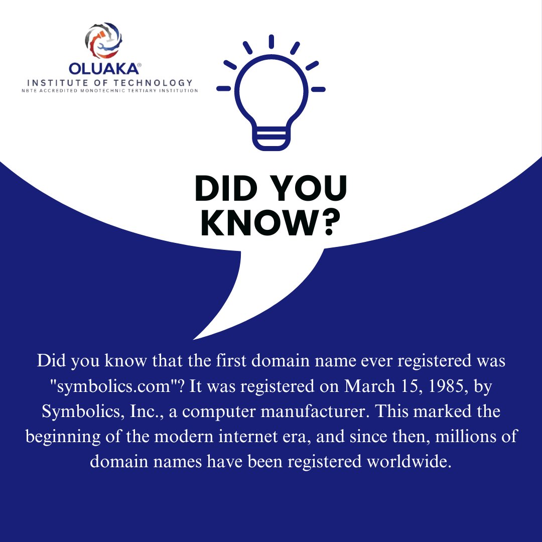 OluakaInstitute's tweet image. #DidYouKnow 
#TechFunfact