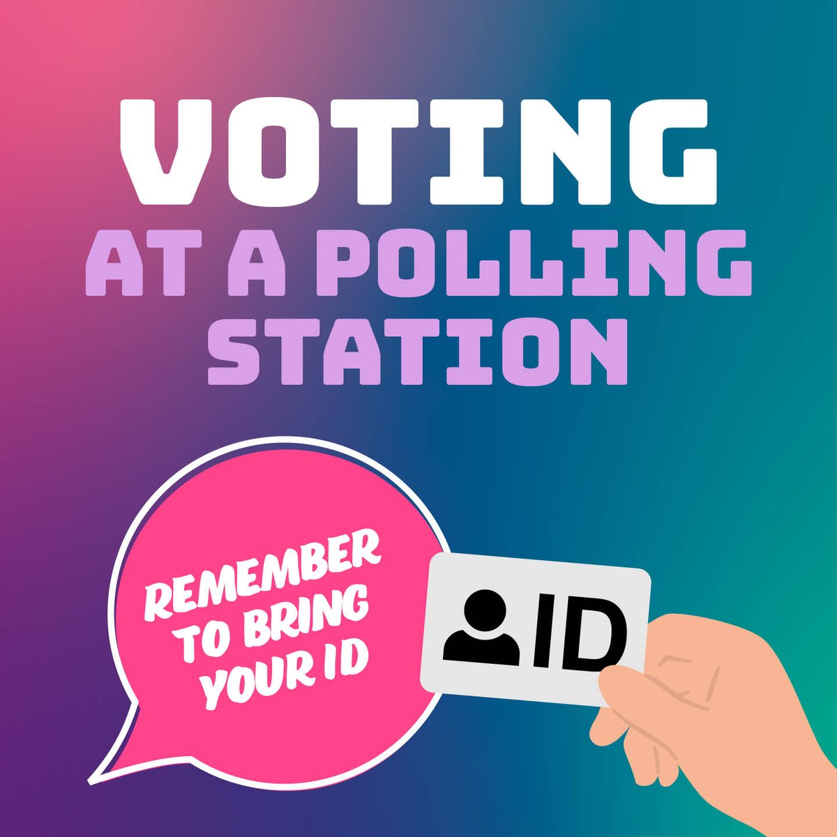 If you are voting in person on 2 May, you must bring along a form of photo ID. Find out what ID is accepted at gov.uk/how-to-vote/ph…. If you don’t have photo ID, you can apply for a Voter Authority Certificate by 5pm on Wednesday 24 April at ow.ly/UVVX50R3g9F