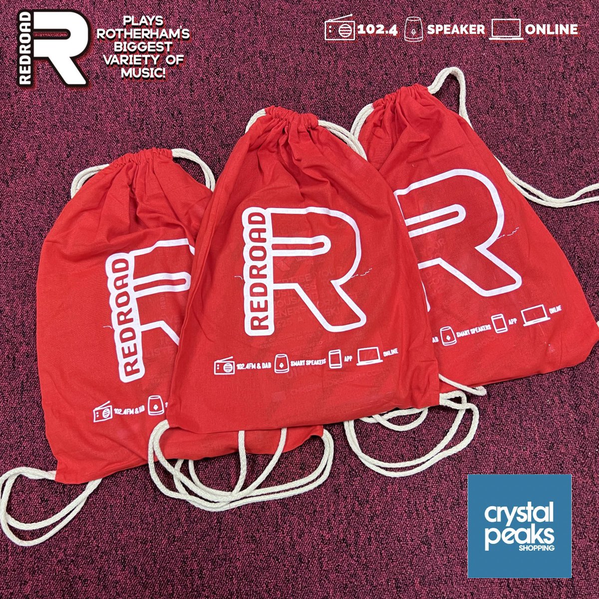 FANCY A REDROAD GOODIE BAG? 😍 Some of the Redroad team are at @PeaksShopping until 5pm tonight! (Friday 5th April) Come and have a chat with us to be in with a chance of getting yourself a FREE goodie bag with some Redroad FM merch! 😍 But be quick as there aren’t many! 🏃‍♂️