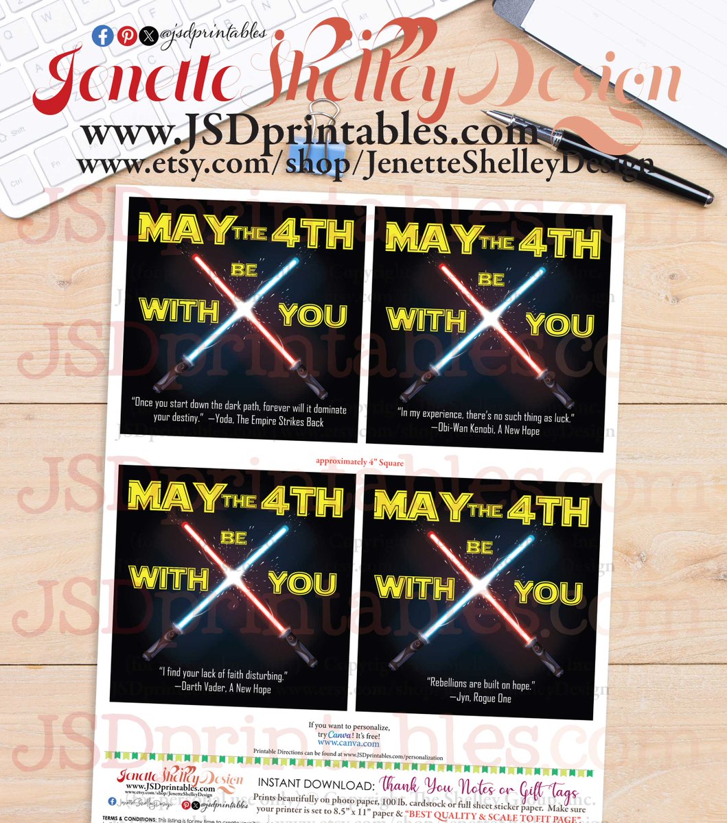 jsdprintables.com/product-page/m… May The 4th Be With You *Printable Gift Tags*
 jsdprintables.com/product-page/m… @jsdprintables #teachergifts #teachergifttags #instantdownload #teacherlife #gifts #giftsforteacher #loveateacher #teacherappreciation #MayThe4thBeWithYou #StarWars