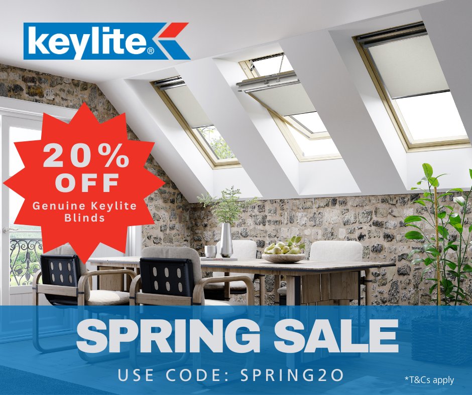 Our Spring sale is still on 🌞

Upgrade your roof windows with fresh styles and save 20% on our perfectly fitted, Genuine Keylite Blinds. ✨

Shop now: keyliteblinds.com 

#Keylite #KeyliteBlinds #Sale
