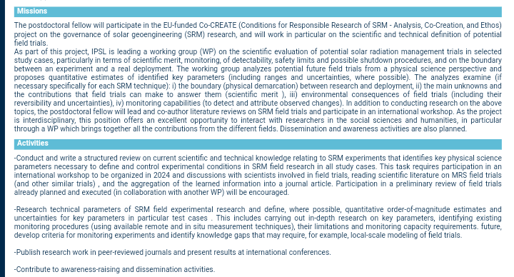 📢2-year SRM Post-doc opportunity with the EU Co-Create project Application Deadline: April 23, 2024 Details:emploi.cnrs.fr/Offres/CDD/FR6…