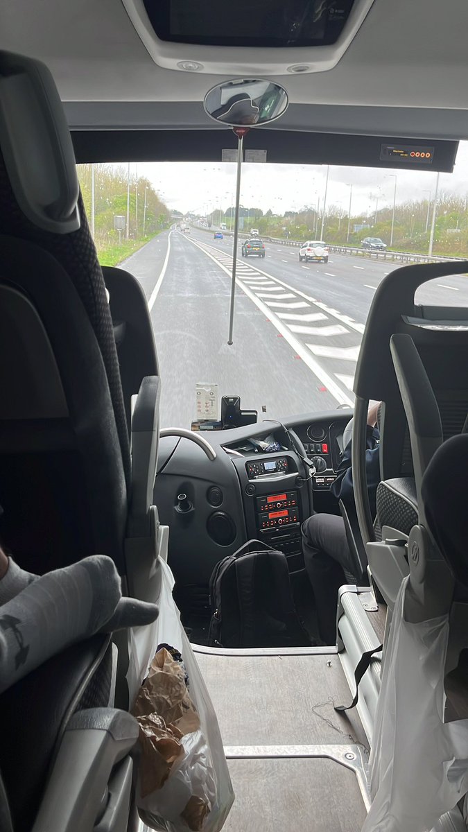 HolmerGreenSnr's tweet photo. We’re back in the UK and the ETA is looking like 13:00. We will ask your child to text/call you when we are within 30mins of school #skitrip24 #itstimetosaygoodbye #ofcourseitsraining https://t.co/2IHBo6YCYb