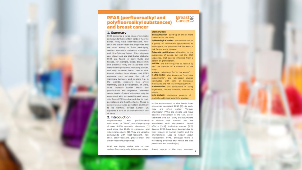 ⚠️ Studies have shown that exposure to specific #PFAS chemicals may increase breast cancer risk. 🔍 Join our member @BreastCancer_UK as they explore the link between #PFASpollution and breast cancer, and how to reduce your risk of exposure. 👉 ow.ly/romR50R6w6T #BanPFAS