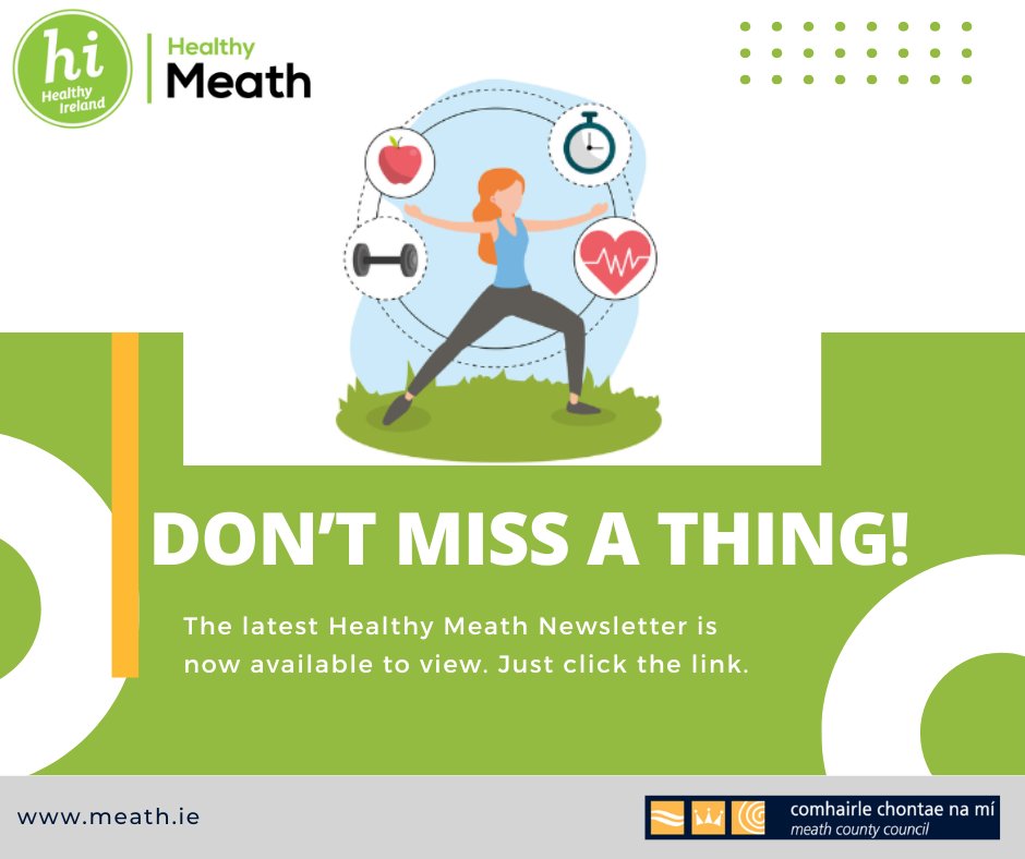 Have you checked out the latest healthy Meath Newsletter?

Everything you need to know about various health and wellbeing initiatives and online resources available throughout April and May all in one place!

Visit bit.ly/HealthyMeathNe…

#HealthyMeath