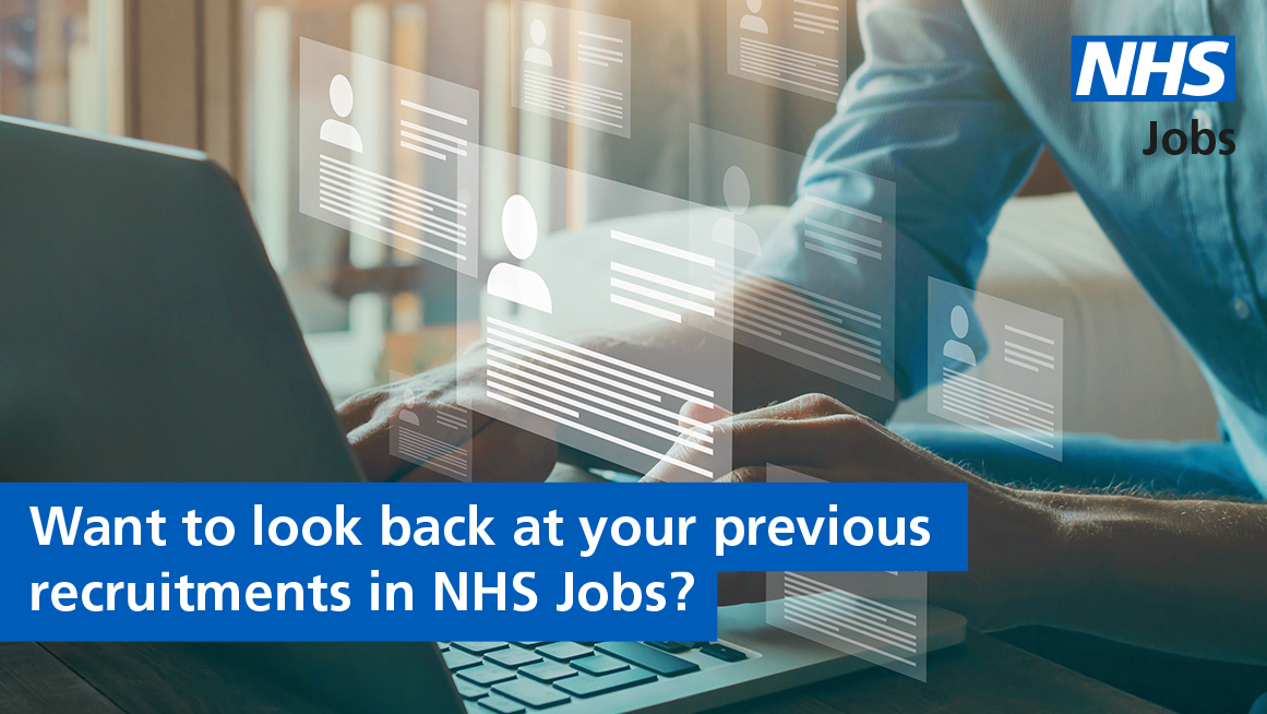 Want to look back at your previous recruitments in NHS Jobs? You can find any ended recruitments by searching for the listing or an applicant using the search features on your dashboard.