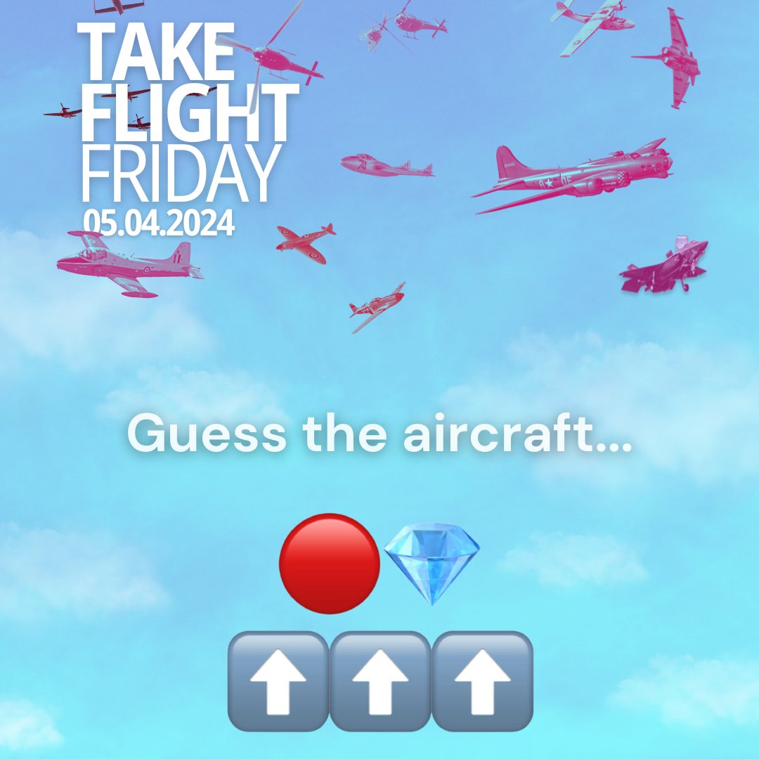 🤩We've got that Friday feeling! 🤔There will be another exciting aircraft announcement coming your way at 1900, in the meantime, we'll leave you with a hint.... 👇Leave your answers below #Cosford24 #TakeFlightFriday