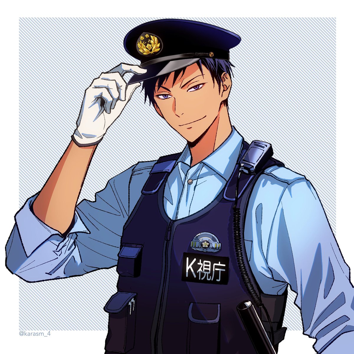 一度は描いておきたかったポリ峰ぴ！👮