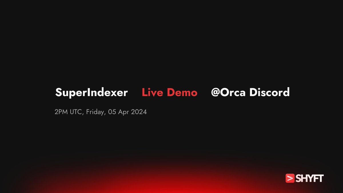 We've put in months of hard work on SuperIndexer, giving Solana devs the power to query any program on the Solana blockchain. Now, it's time to show some cool stuff to the Solana community in a live demo. Huge thanks to the @orca_so team for giving us the stage today! Join us