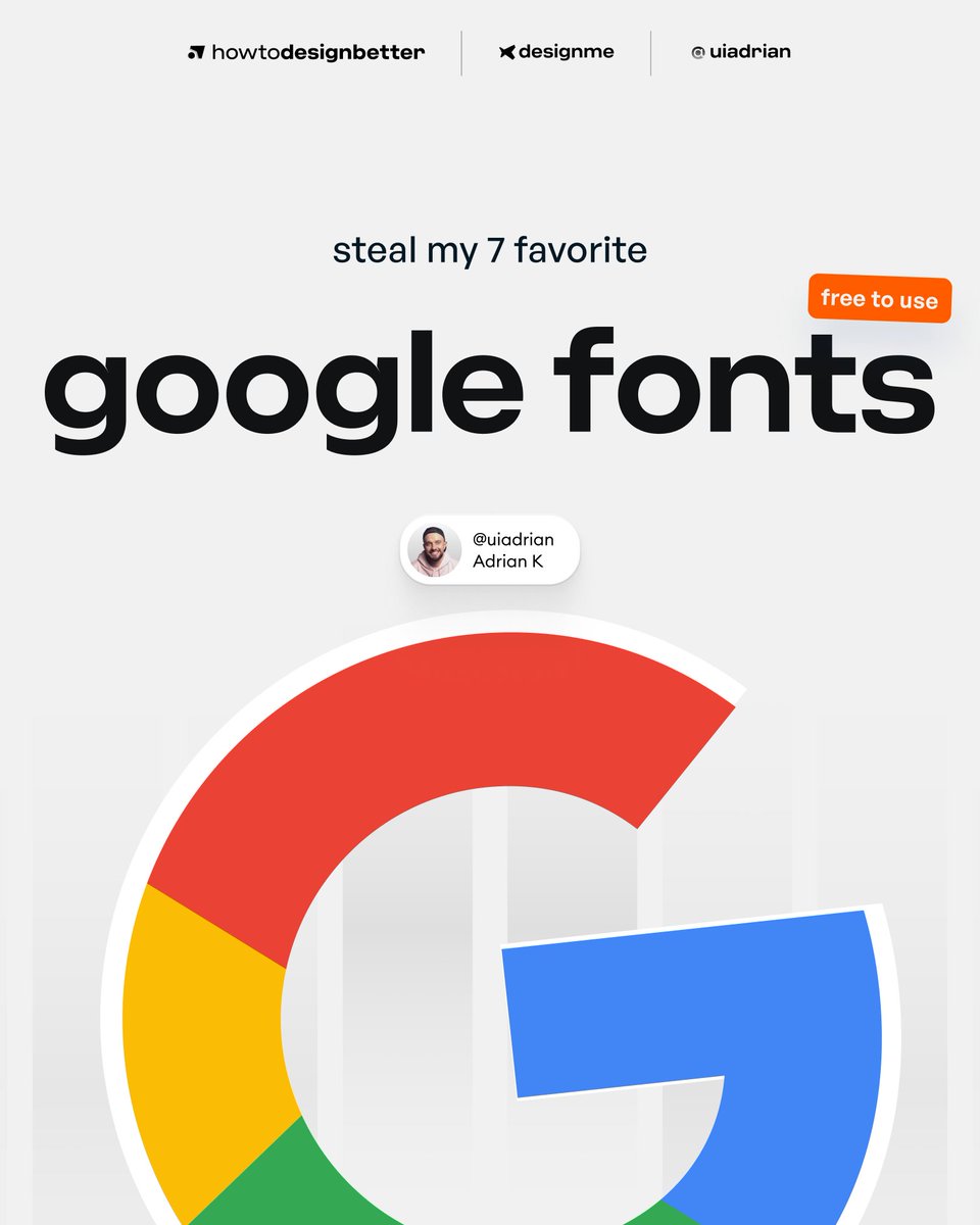 Steal my 8 favorite Google fonts👇