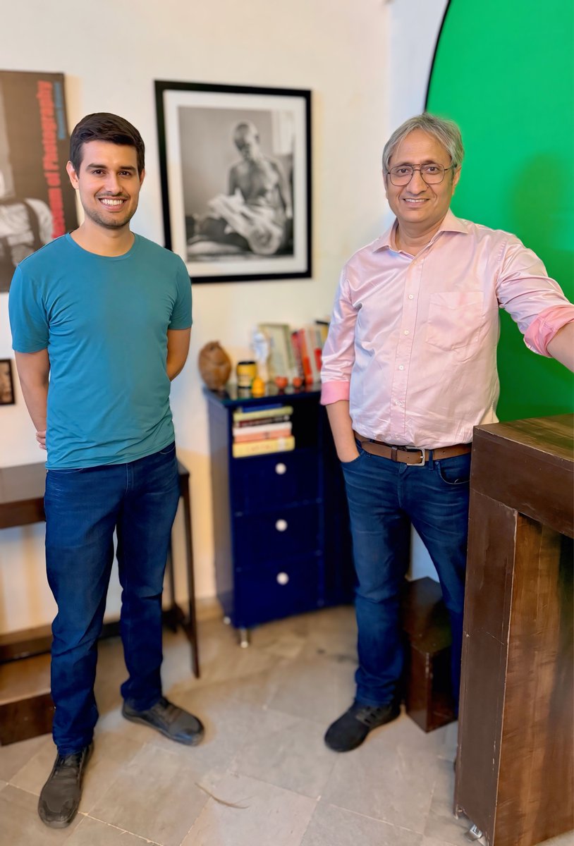Dhruv Rathee (@dhruv_rathee) on Twitter photo With our superhero <a href="/ravishndtv/">ravish kumar</a>
Together we will all strive to preserve Indian Democracy 🙏🇮🇳 With our superhero <a href="/ravishndtv/">ravish kumar</a>
Together we will all strive to preserve Indian Democracy 🙏🇮🇳