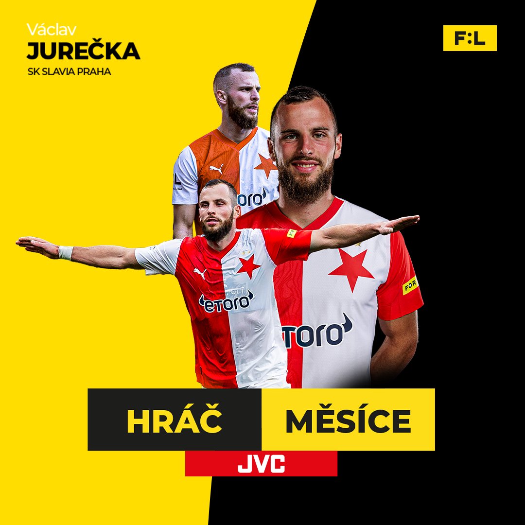 Nejlepším březnovým hráčem se stává Václav Jurečka 🥇z @slaviaofficial