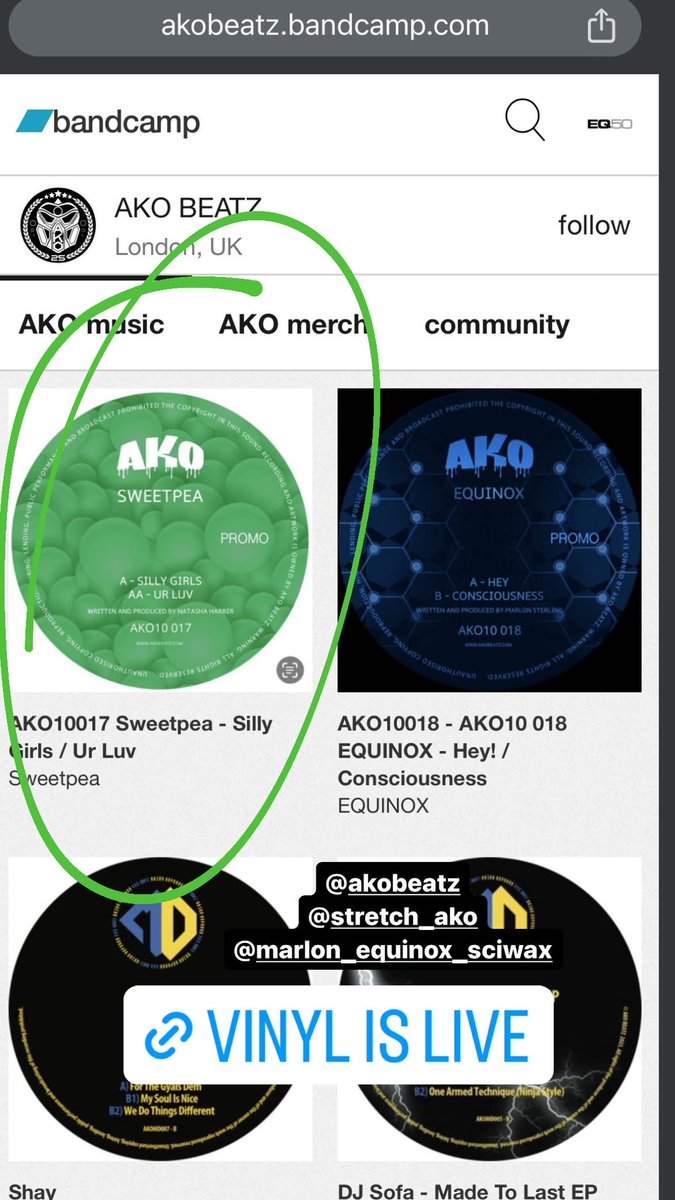 Vinyl is live on Bandcamp @AkoBeatz @Stretch_AKO @Bandcamp