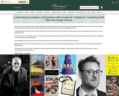 🌟Join us in four days’ time at Hatchards Piccadilly for the launch of The Translation Book Club with Georgia de Chamberet & guests. Go for it, grab the last few tickets now!  tinyurl.com/yc36y9n7 #BookClubLaunch #HatchardsBkClub #TranslationAtHatchards