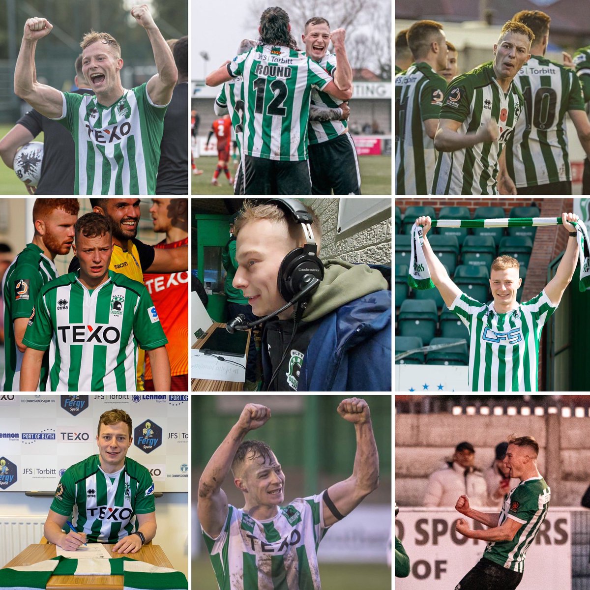 Contrary to clubs tweet on Easter Monday, if he features in tomorrow’s game against Rushall Olympic - the man with the biggest arms Wallsend has ever seen will make his 150th appearance for Blyth! #HowayBlyth🟢⚪️ #VivaEvans👨🏻‍🦲