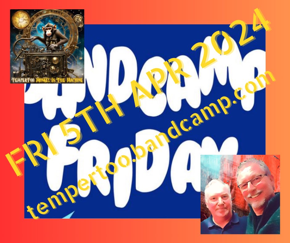 It’s Bandcamp Friday today—5th April—Bandcamp waive their revenue share and pass the funds directly to artists—Us!😊tempertoo.bandcamp.com to buy our Syndicate A single, Monkey In The Machine or Telegraph Road albums, or…The bundle bargain deal for all 3 of our releases! 🙈🙉🙊