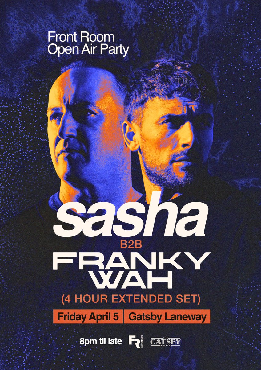 Adelaide, we’re almost sold out for Front Room Open Air tonight! Join us for some B2B action with @frankywahmusic at The Gatsby Laneway💥. Set time ⏱️: 11.00 - 03.00. Final tix: events.humanitix.com/franky-wah-sas…