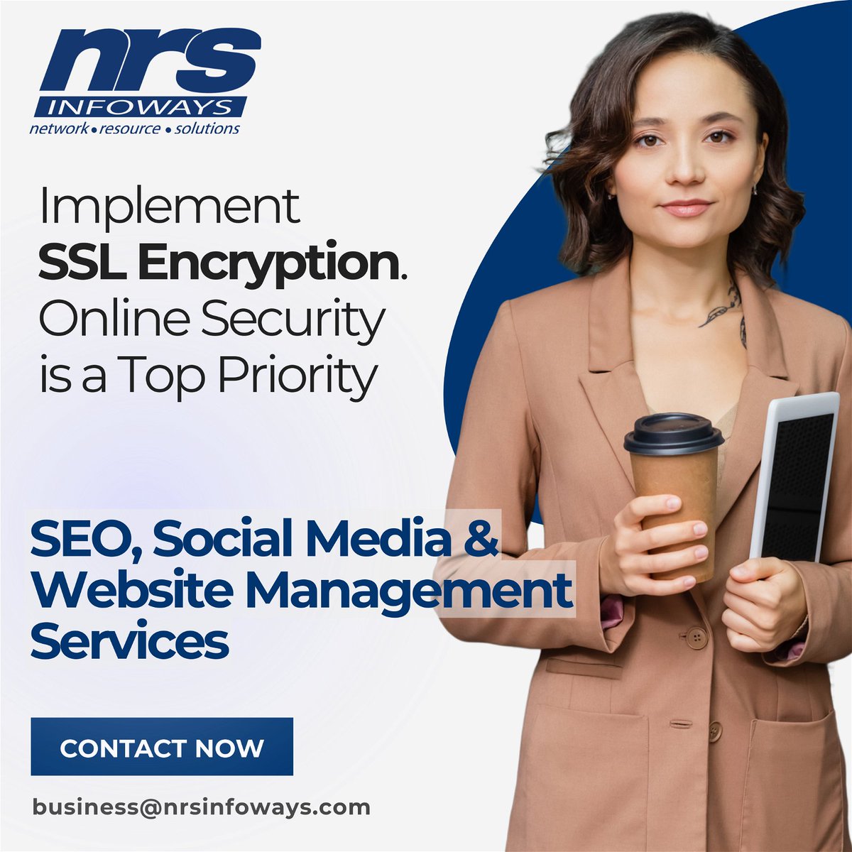 Implement SSL Encryption. Online Security is a Top Priority

Google prioritises secure websites, and having an SSL certificate is not only a security measure but also an SEO factor.

We can help
Lets discuss business@nrsinfoways.com
#ssl #websecurity #securewebsite #nrsinfoways