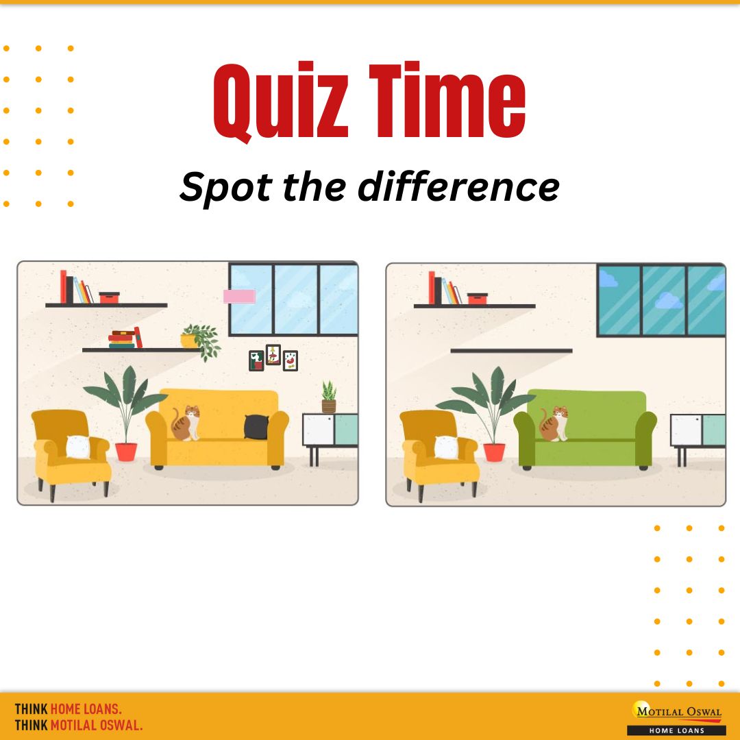 Quiz time📢 Spot the difference 1)Follow us 2)Tag Your Friends 3)Comment below the right answer #ThinkHomeLoansThinkMO #quiz #quiztime #MOHF #Staytuned #motilaloswalhomeloans