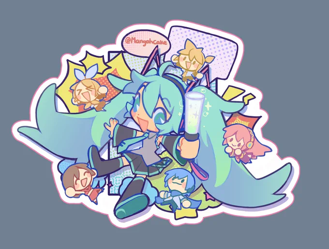 happy miku monday!! I made these freebie stickers to give out at #MIKUEXPO2024 San Jose tuesday show :3 i only have about 80 of these, so find me if you want one! 