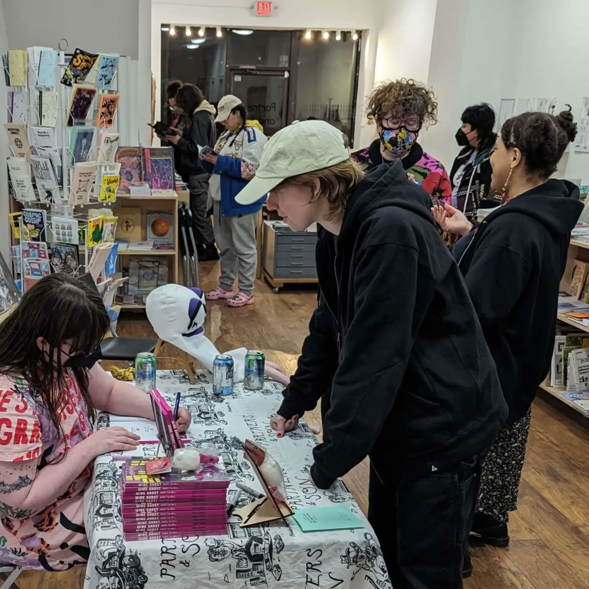 Thank you so much to the folks who came to my first ever book signing at Partners and Son! I had an incredible time and left with more pals than I came in with! If you missed the event but would still like to pick up a copy local to Philly, I left some signed ones there!🍷👻