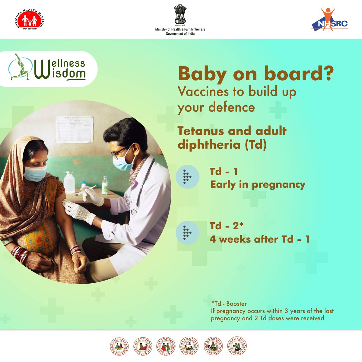 🤰🏽👶🏽 Pregnant & prepped for a healthy baby? Don't forget to get yourself #vaccinated at the nearest #AyushmanArogyaMandir to ensure that you and your little one stay protected💉💪🏽

#HealthyPregnancy