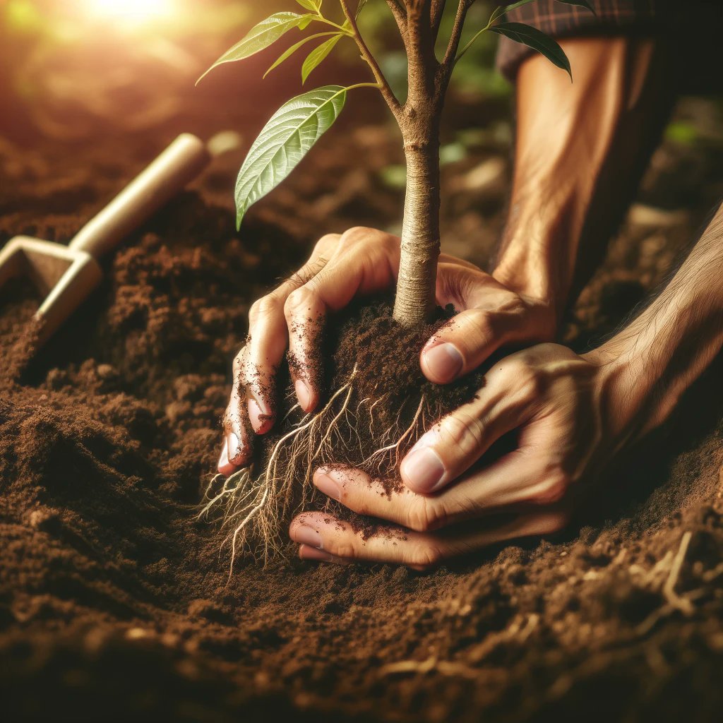 木を植えて根を土で覆う手：Hands planting a tree, covering the roots with soil
他のプロンプトも画像付きで紹介しています
jikuchiyo.com/hand_dall-e/
#AIArtwork #AIArtGallery #AIArt #AI術師さんと繋がりたい #AIイラスト好きさんと繋がりたい #AIイラスト好きと繋がりたい #AIイラスト︎