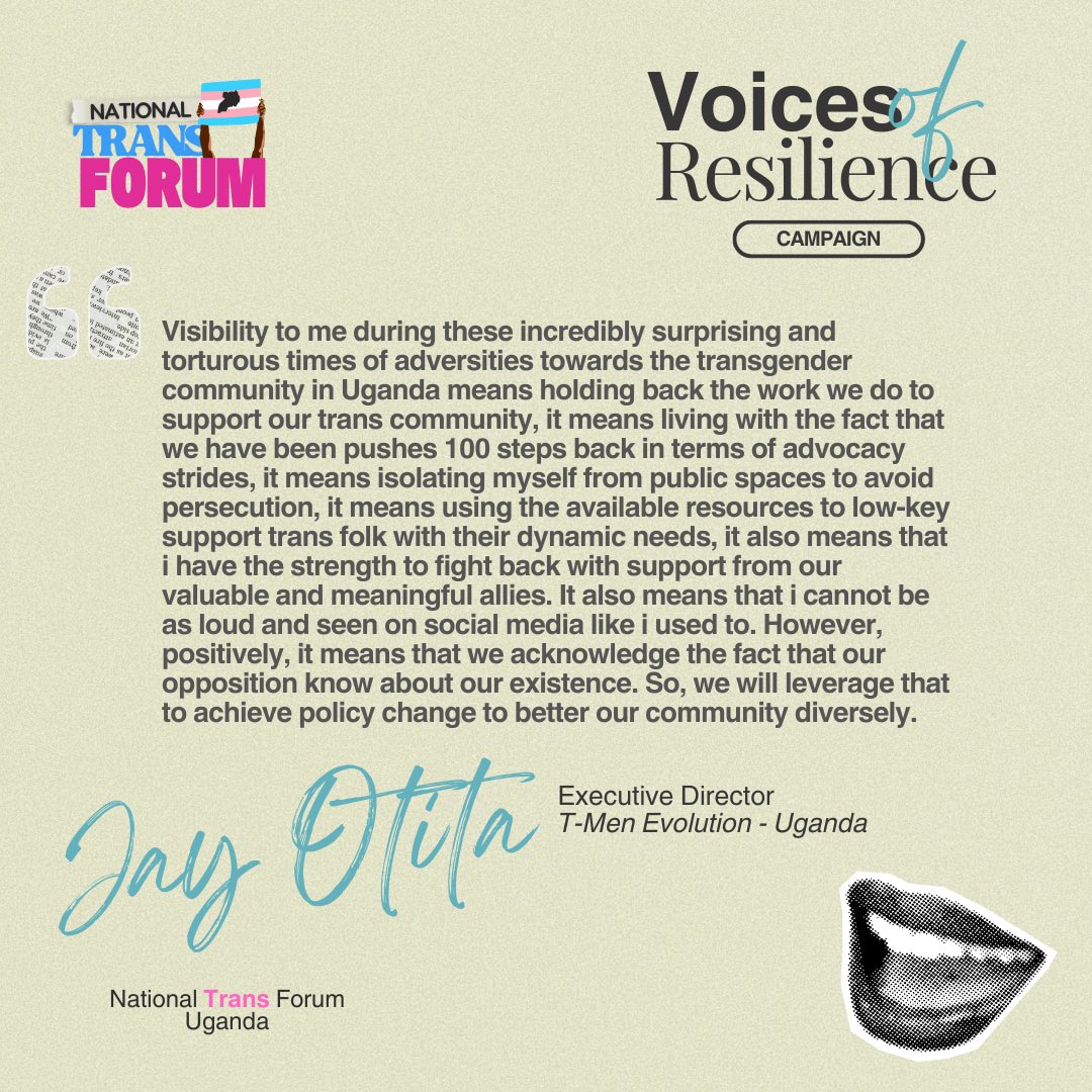 In the wake of the Constitutional Court's decision, our resolve is only strengthened.Otita's words  remind us of what visibility truly entails in times of adversity. It's about adaptability, quiet resilience, and the spirit to keep pushing for change. #VoicesOfResilience #TDOV🏳️‍⚧️