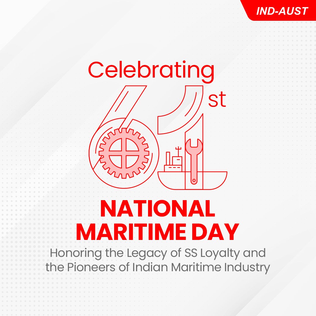 On the 61st #NationalMaritimeDay , we take a moment to honor our #maritime legacy. We recognize the significance of SS Loyalty, a symbol of resilience & dedication.

#IndAustMaritime #MaritimeDay #India #marineengineers #merchantnavy #indianmaritime #IndAust