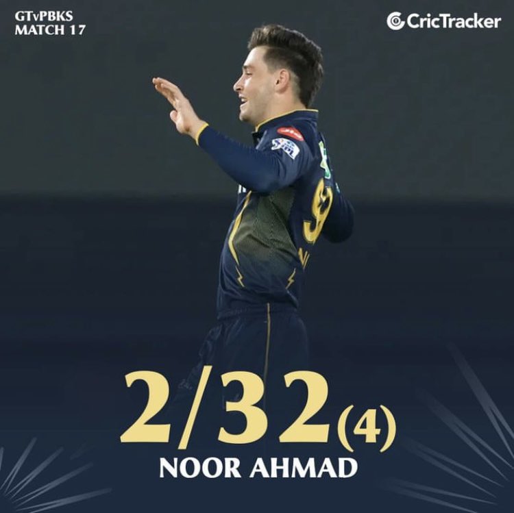 Top stuff @noor_ahmad_15 Simply the best spinner so far in this year @IPL