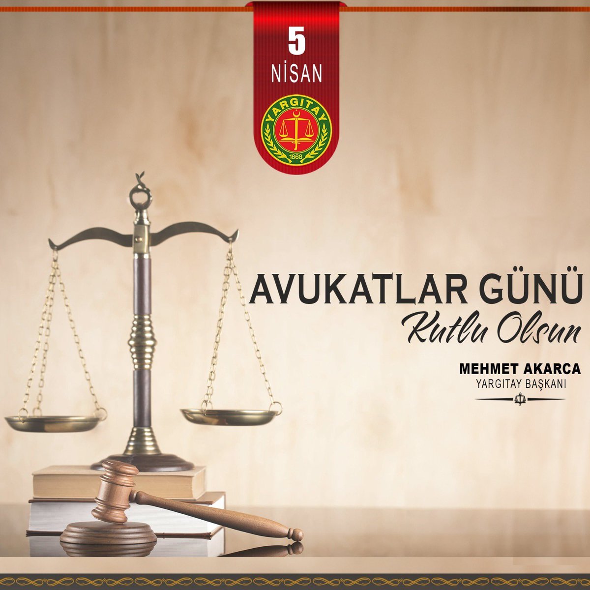 Yargıtay Başkanı Mehmet Akarca’nın 5 Nisan Avukatlar Günü’ne İlişkin Kutlama Mesajı yargitay.gov.tr/item/1791/yarg…