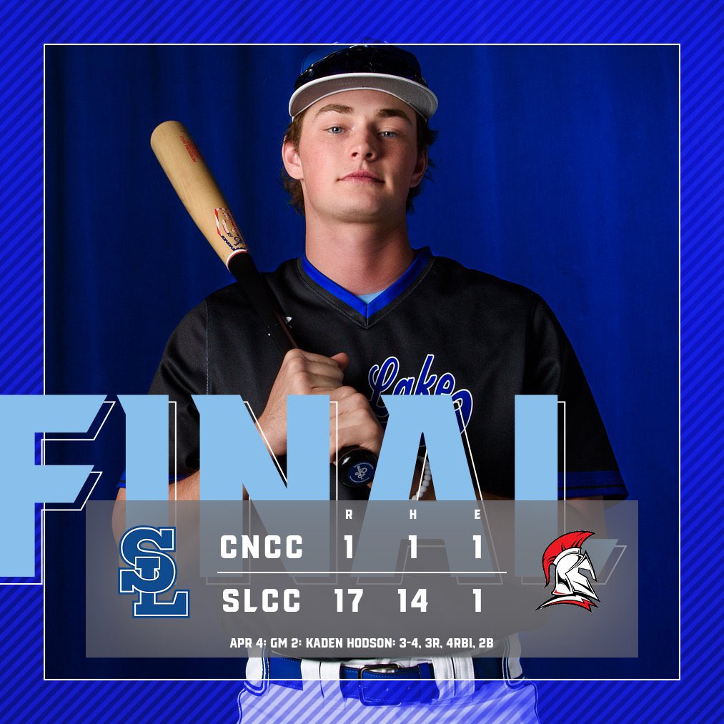 Bruins take 2 games vs. CNCC.
On the day-Trey Gambill: 4-5,3R,4RBI,(2)2B,SB.Garrett Bauer: 4-5,3R,RBI,(2)SB.Kaden Hodson: 3-4,3R,4RBI,2B. Avery Doezie,Easton Romero,Chett Wilson,Luke Jacobs added 2 hits each. Garrison Sumner &amp; Gage Olsen both shoved on the bump for W’s. 
#BruCru