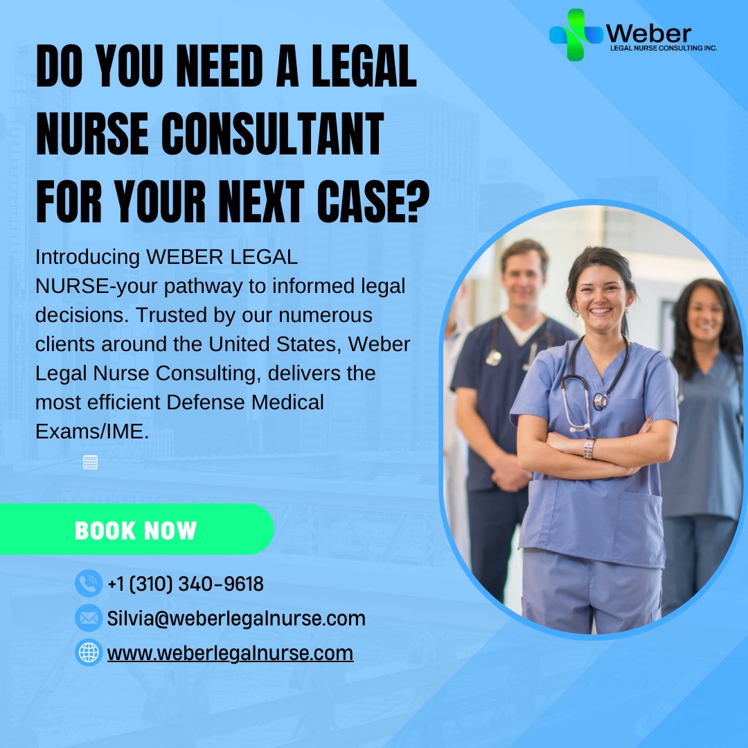 Don’t leave anything to chance – partner with Weber Legal Nurse Consulting today and secure the best possible outcome for your clients.

#legaladvice #legal #legalnurse #legalnurseconsultant #legalnurseconsulting #legalnurseservices #legalnurseconsultants #lawyers #lawyer