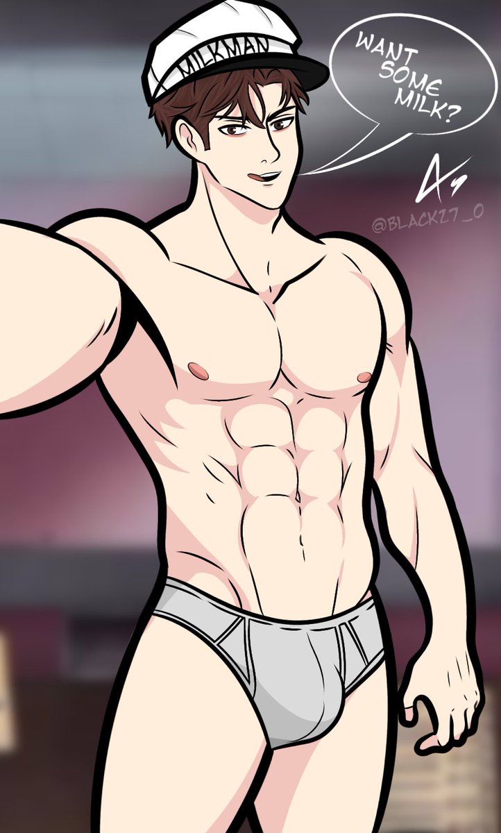 Black27_0's tweet photo. Bien,bien,pido perdón,pero es que ver tantos arts de este hombre me tentaron a hacer uno #Rule34gay #milkmanfanart #ThatsNotMyNeighborMilkman #Gay #fypシ゚  #nsfwtwt #NSFW https://t.co/Zg00Jcnr5U