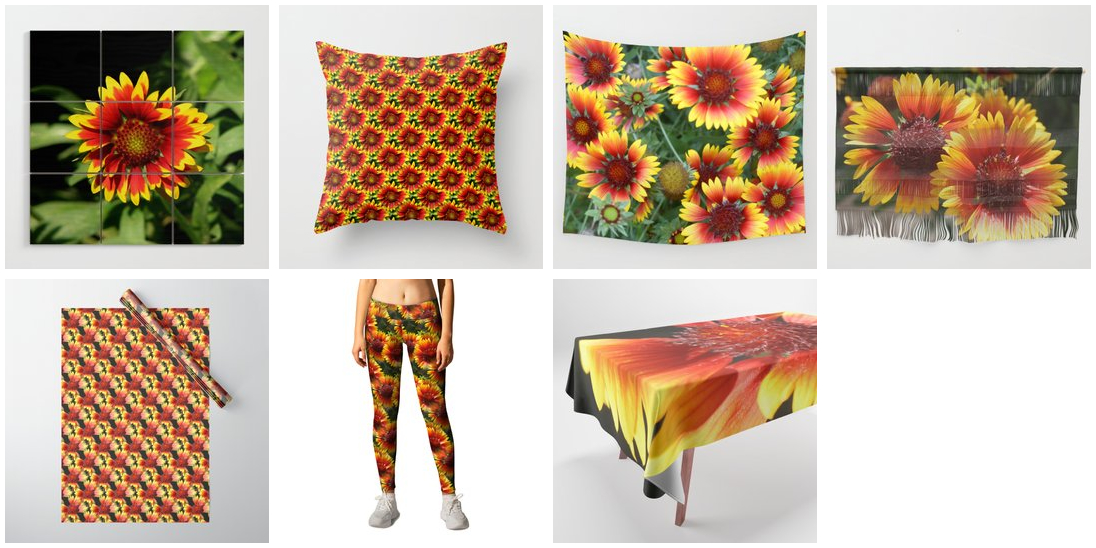 I found this collection on #society6 ! 
GAILLARDIA ARISTATA BLANKET FLOWER DAISY (8 items)
A plant that attracts butterflies and bees. The flowers are edible. Colorful. #gifts #homedecor #clothing #greetingcards #walldecor #apparel society6.com/taiche/collect…