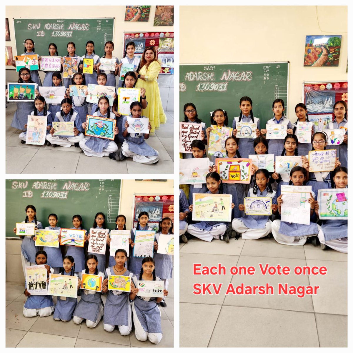 Creating awareness : let's vote this year! 
One Voter is the strength of India's electoral democracy!