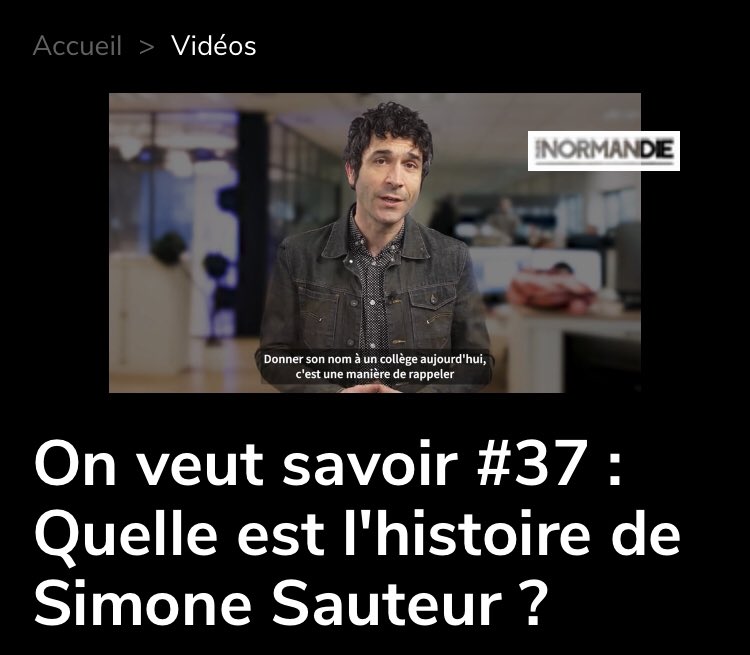 Cette semaine : qui est Simone Sauteur ? paris-normandie.fr/videos/a_la_un…