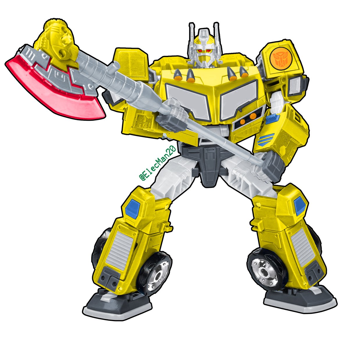 Legacy Yellow Splendid Convoy. For this Digibash I was inspired by @TJOmega last video that mentioned that the Animated Optimus mold would work for Splendid Convoy. #Digibash #Legacy #Transformers #YellowSplendidConvoy