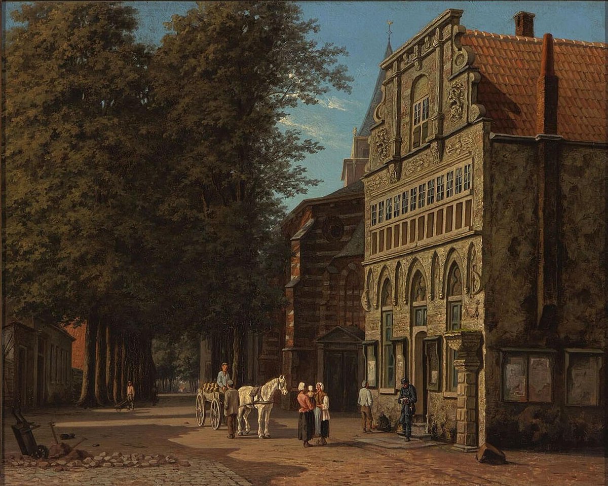 Willem de Haas Hemken (1831 - 1911), City Hall in Woerden (between 1800 and 1900), Museum Boijmans Van Beuningen.