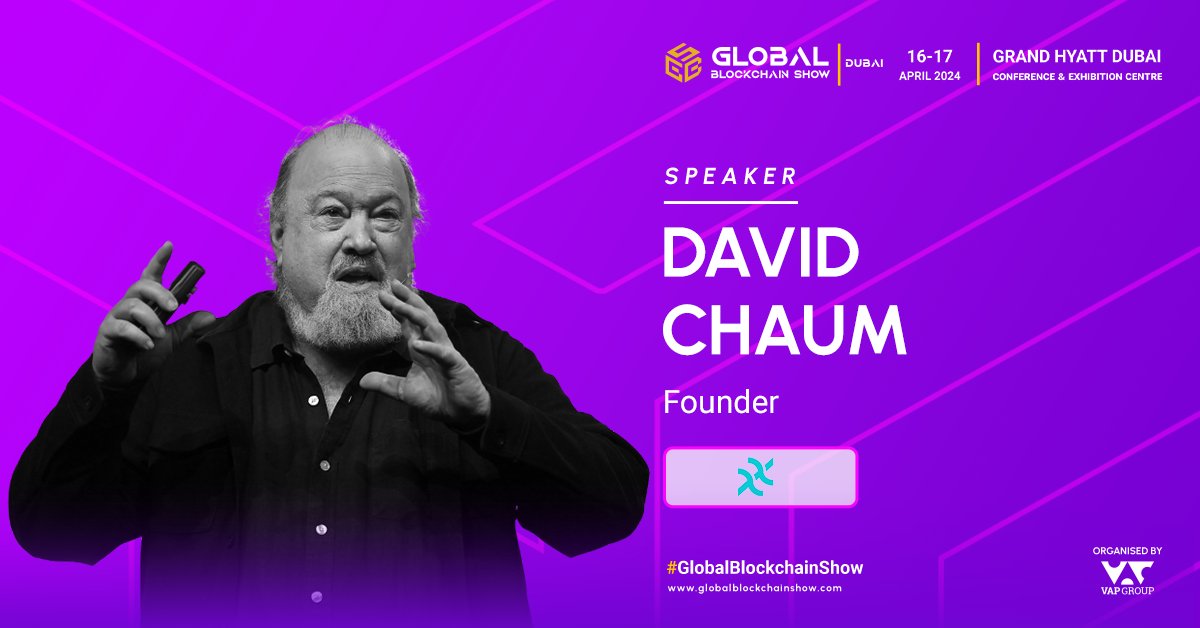 0xGBS's tweet photo. Delighted to welcome David Chaum as a speaker at the Global Blockchain Show! Excited to hear his insights on web3.

🎟️ Get your tickets now and join @chaumdotcom
: https://t.co/CZSIRLqBam

#GlobalBlockchainShow #DubaiBlockchainWeek https://t.co/dRBCuiMBlG