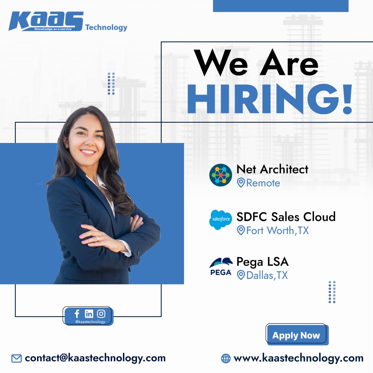 🚀 Ready to Make Your Mark in IT? Join KAAS Technology Today! 🌟

1️⃣Net Architects: Shape the digital landscape.
2️⃣SFDC Sales Cloud Experts: Drive sales transformation.
3️⃣Pega LSAs: Lead the charge in business innovation.

#JobsInTech  #KAASTechnology #employmentagencysingapore