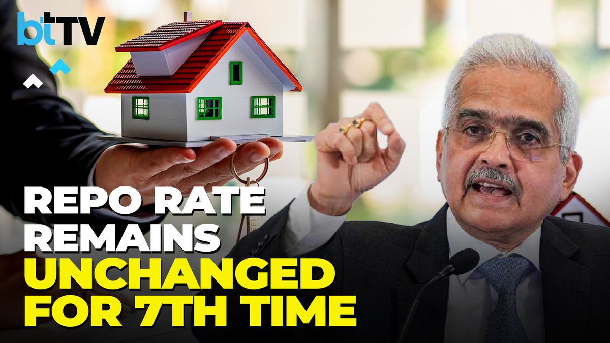 RBI Keeps The Repo Unchanged At 6.5% For The 7th Time. How Will This Benefit Consumers?

Watch LIVE: youtube.com/live/vvts8CrYr… | #RBI #RBIMPC #RBIGovernor #ShaktikantaDas #Reporate #RepoRateUnchanged

<a href="/sakshibatra18/">Sakshi Batra</a> | <a href="/CareEdge_Group/">CareEdge</a> | <a href="/VK_2021/">Vivek Kumar</a>