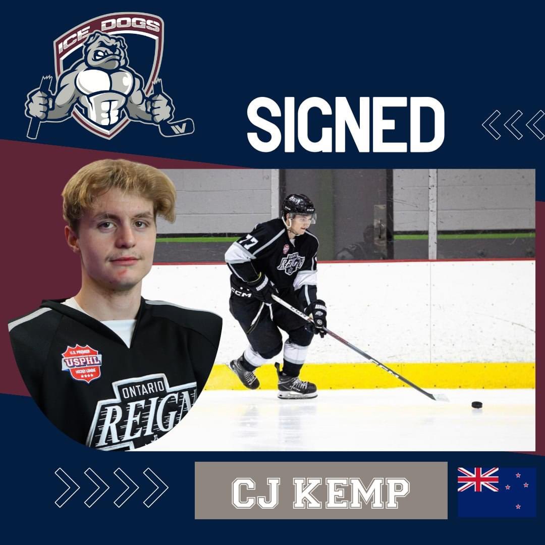 The Sydney Ice Dogs are proud to announce the signing of CJ Kemp, a New Zealand national, coming off a season with the Ontario Jr. Reign in the USPHL. CJ is a great addition, and we look forward to seeing him on the ice for the 2024 season #AIHL