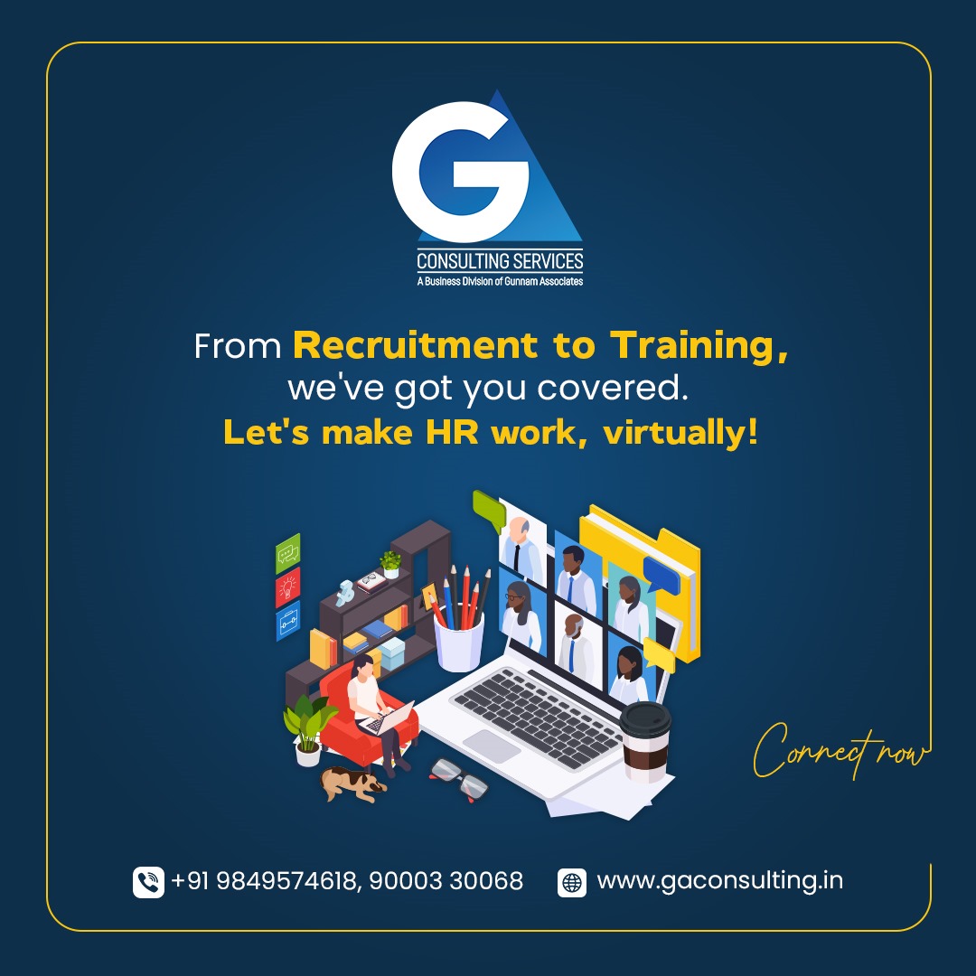 GA Consulting's Virtual HR services offer a digital playground for all your HR needs. Connect with us today! website: gaconsulting.in #gaconsulting #HRServices #humanresources #virtualhr #hrsupport #virtualmanager #employeeengagement #hrconsulting #peoplemanagement